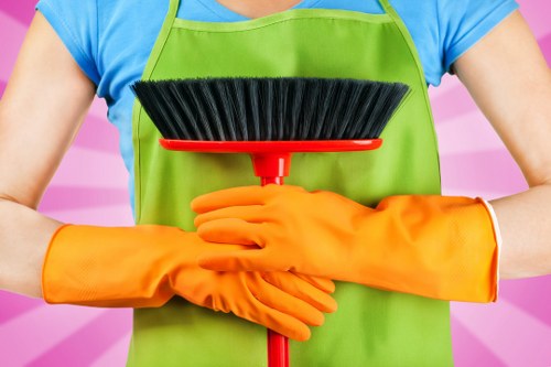 Access equipment used for safe gutter cleaning in Knightsbridge