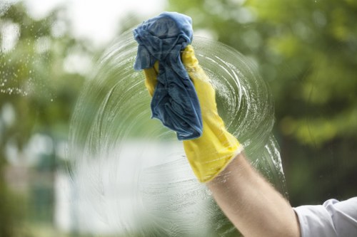 A local cleaning team working in a Knightsbridge business property