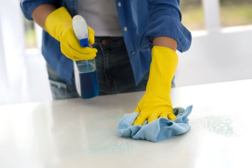 Local carpet cleaning technician preparing a Knightsbridge property for steam cleaning