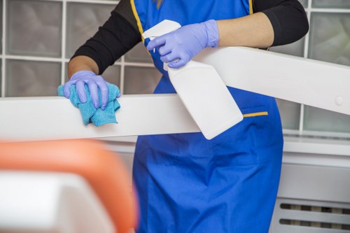 Stairwell and landing cleaning in a central London property